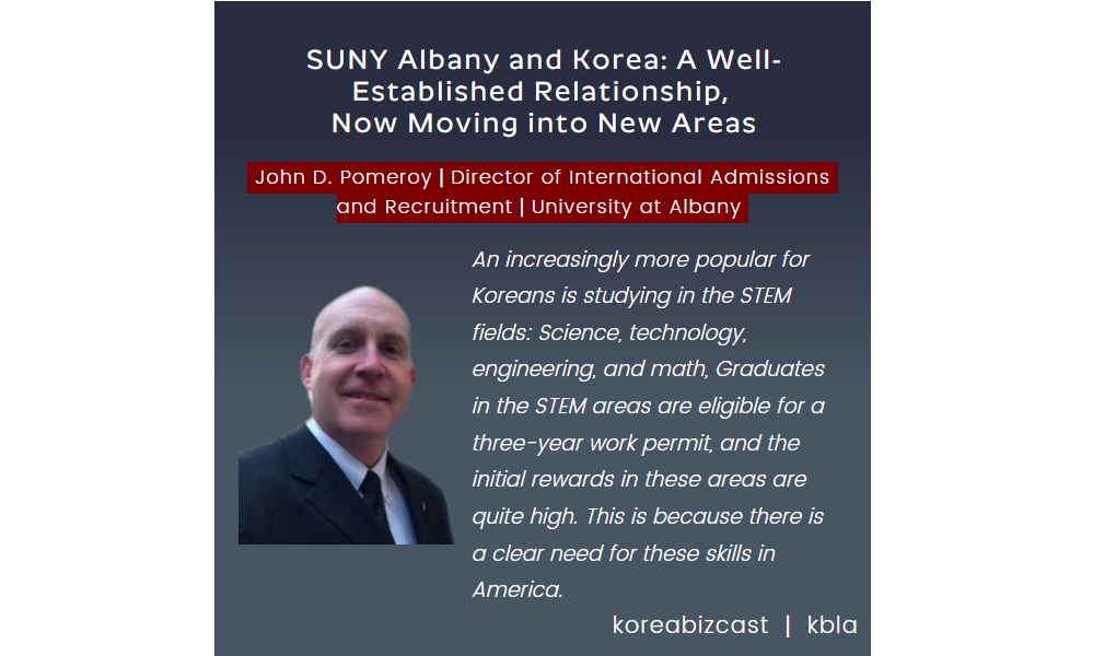 with John D. Pomeroy, Director of International Admissions and Recruitment at SUNY, Albany.